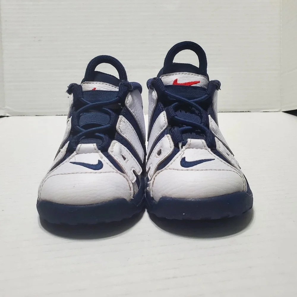 Nike Air More Uptempo TD Toddler Size 6C Midnight Navy White Shoes FV5368-100 OG
